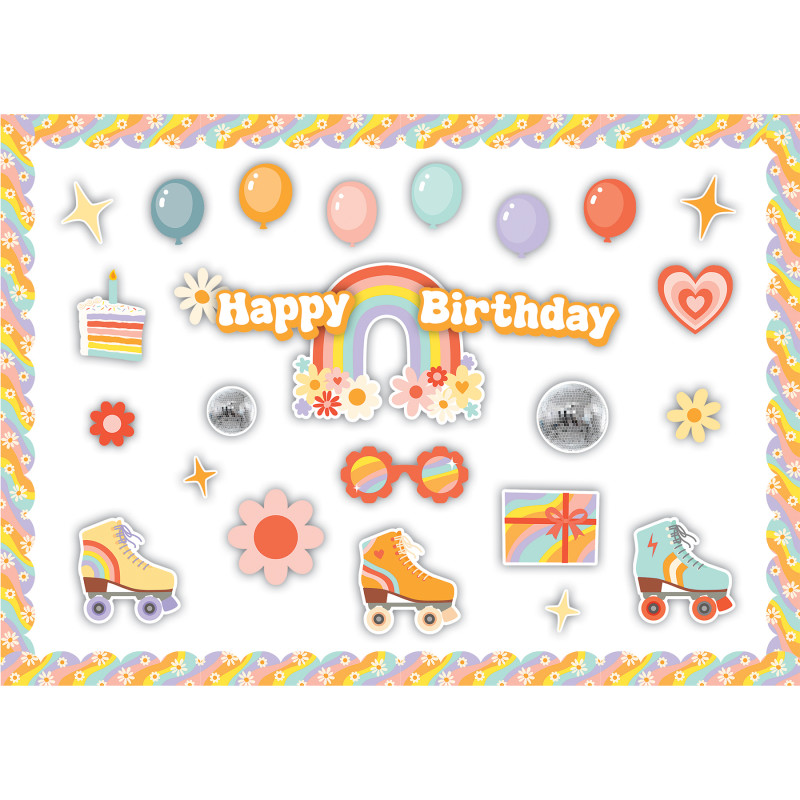 Roller Disco Birthday Create & Decorate Quick Kit, 121 Pieces
