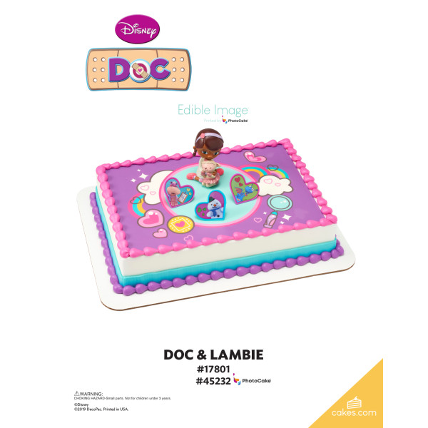 Doc McStuffins Doc and Lambie The Magic of Cakes® PhotoCake® Enhanced Background Page
