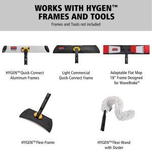RUBQ755YW, Rubbermaid Commercial, HYGEN, Quick Connect Handle, 48" - 72", Yellow