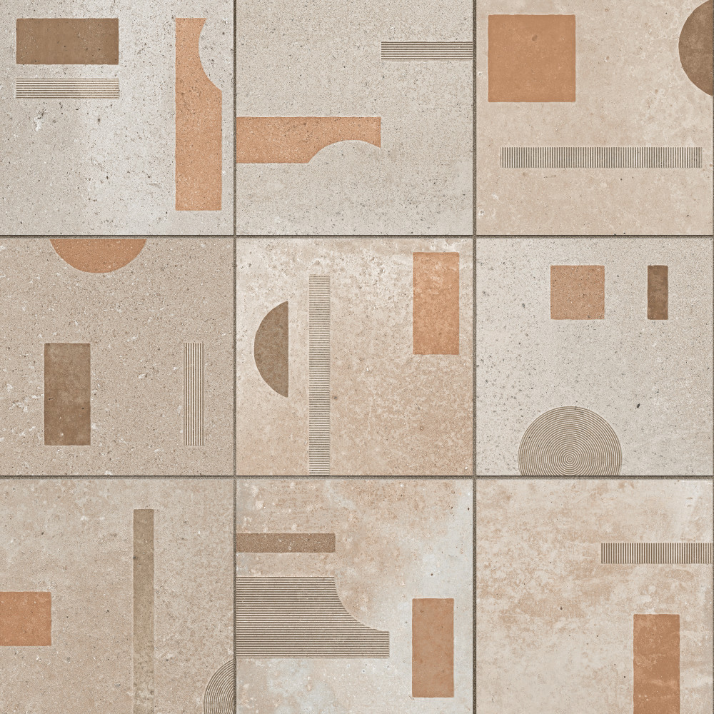 Adagio Decor Element 9-3/4 in. x 9-3/4 in. Porcelain Floor and Wall Tile