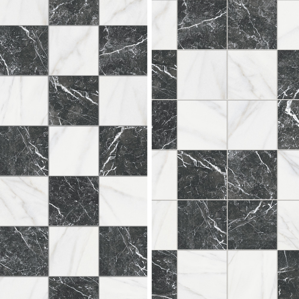 Sample – Merzoni Checker Ruzzini Porcelain Floor and Wall Tile