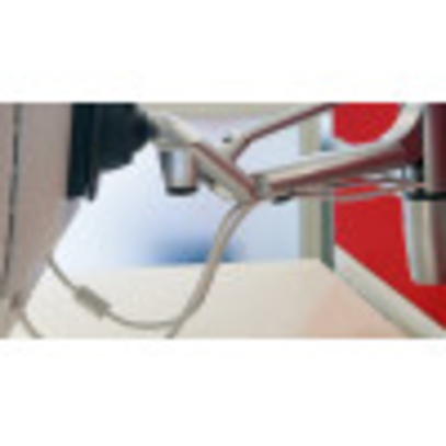 Guide cables along the arm for a neat appearance.