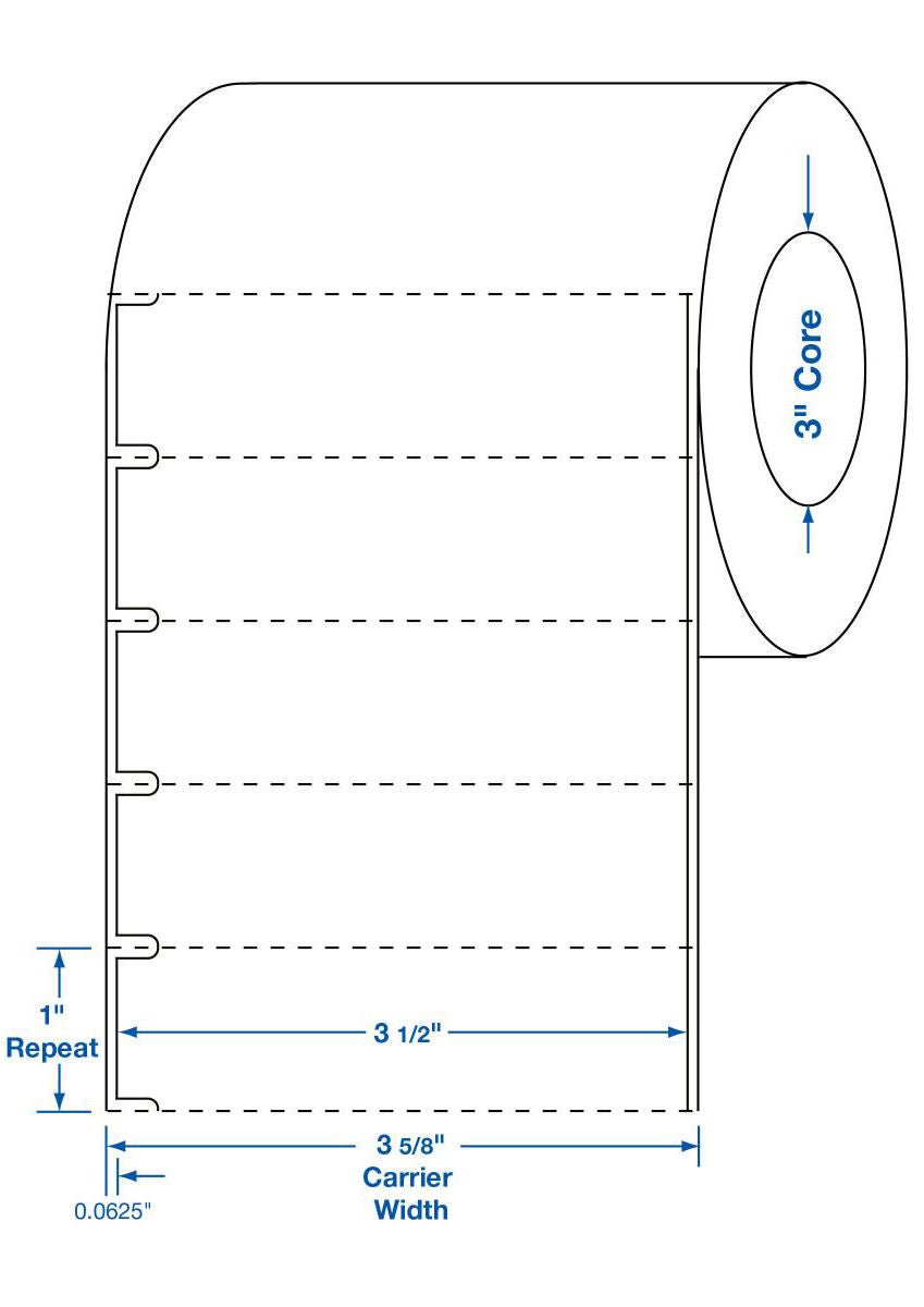 Blank Label Centurion® Laboratory Use White Paper 1 X 3-1/2 Inch