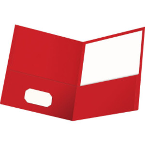 Twin Pocket Folders, Red, 25 Per Box