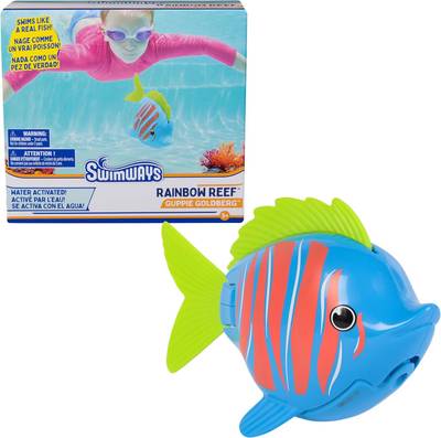 SwimWays Rainbow Reef Fish Toy, Guppie Goldberg Kids Pool Toy and Swimming Accessory, Self-Activated Water Toys, Learn to Swim Pool Toys for Kids Ages 5 & Up (Batteries Included)