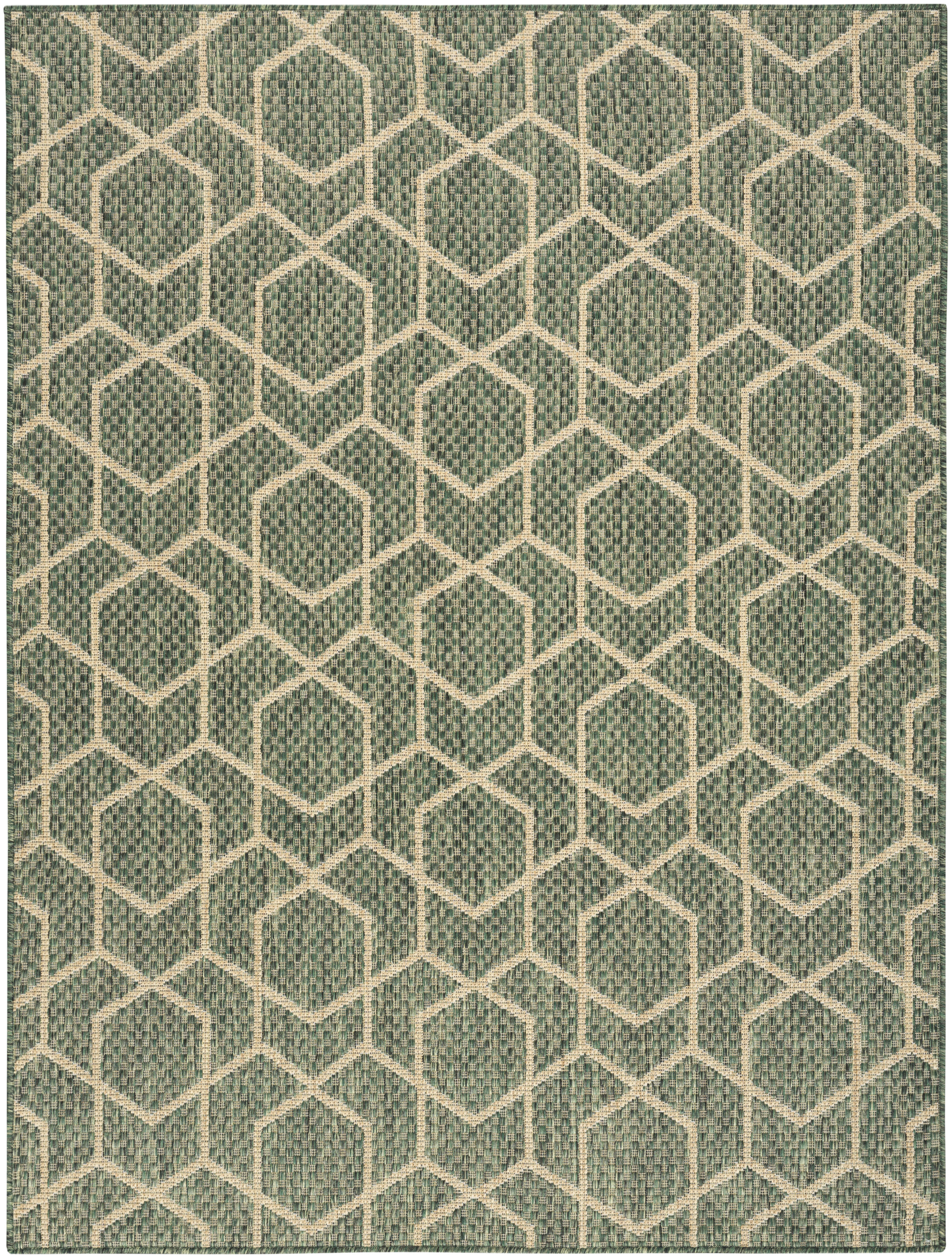 Nourison Horizon Indoor/Outdoor 6' x 9' Green Modern Rug