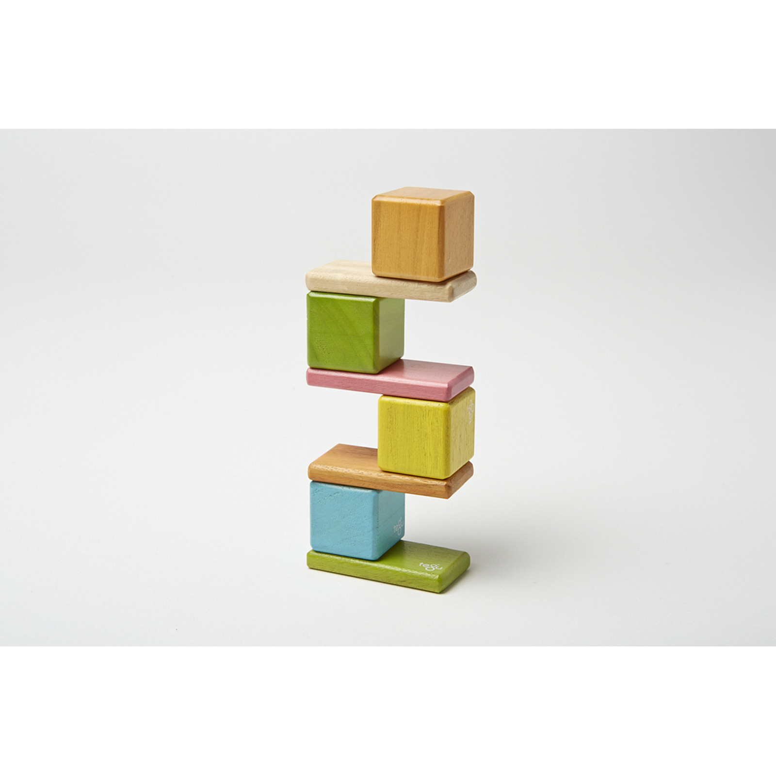 Tegu Magnetic Wooden Blocks, 8-Piece Pocket Pouch, Tints image number null