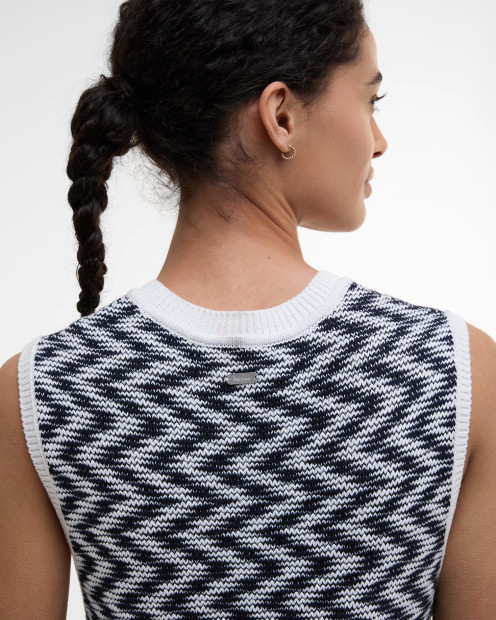 Olivia Knitted Midi Dress Cloud/Navy