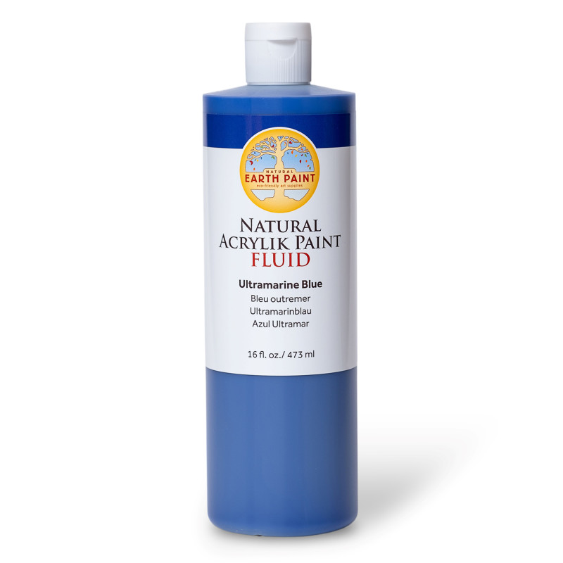 Natural Fluid Acrylik Paint, 16 oz, Ultramarine Blue