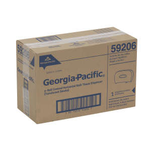 Georgia Pacific, Side-by-Side 2-Roll, Standard Bath Tissue Dispenser, Translucent Smoke
