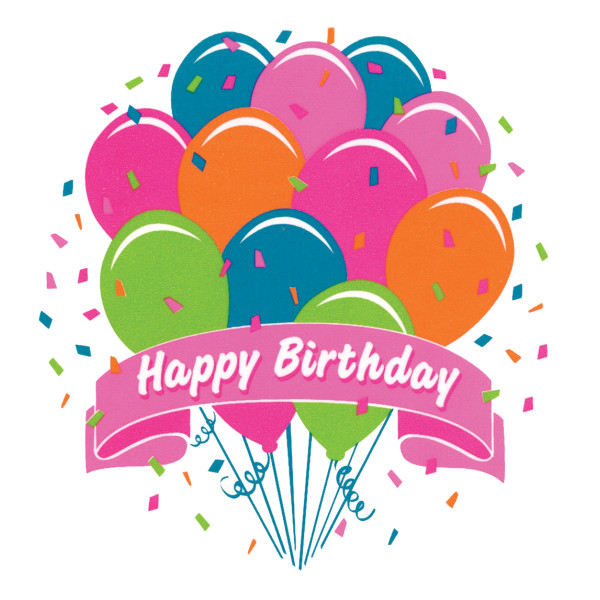 Bright Birthday Balloons Edible Image®