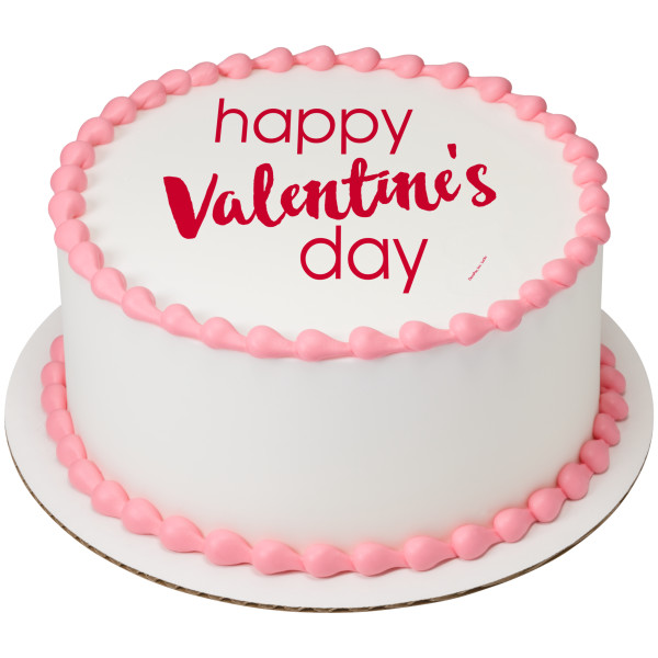 Valentine's Day Script PhotoCake® Edible Image®