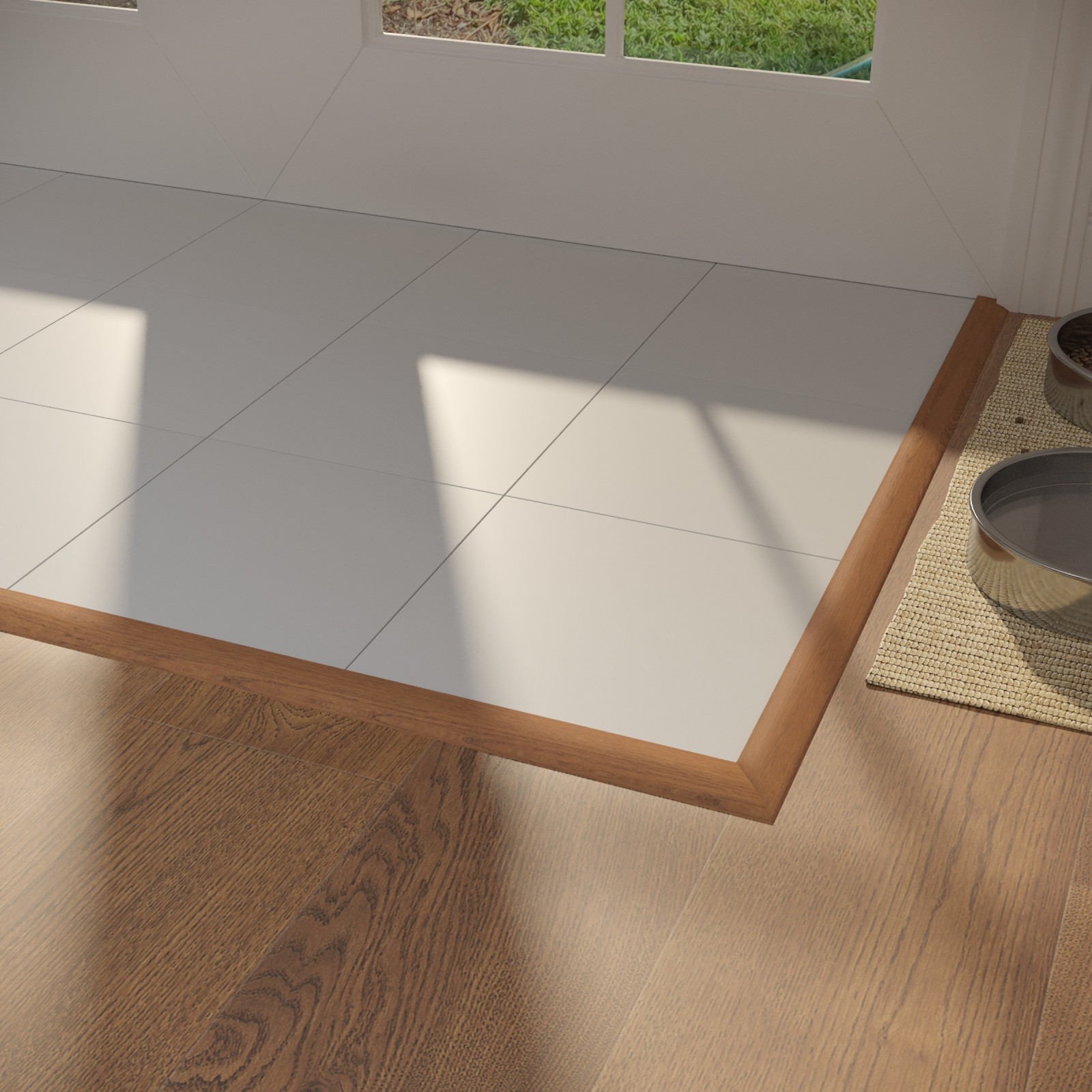 Carneros Oak Cali Hardwoods Reducer Flush view 2