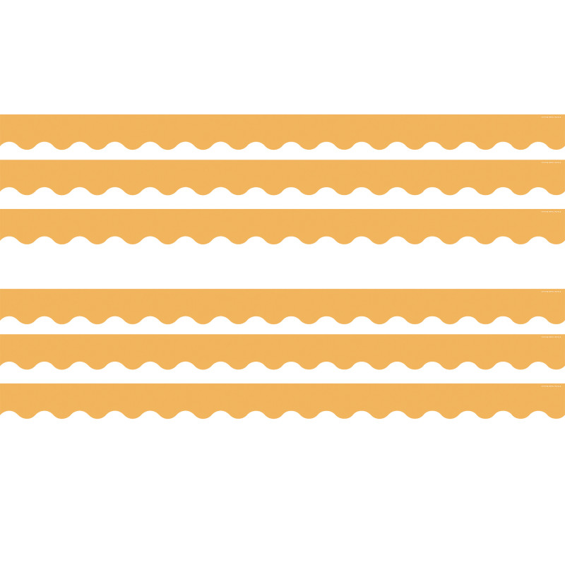 Golden Sun Scalloped Border Trim, 35 Feet Per Pack, 6 Packs