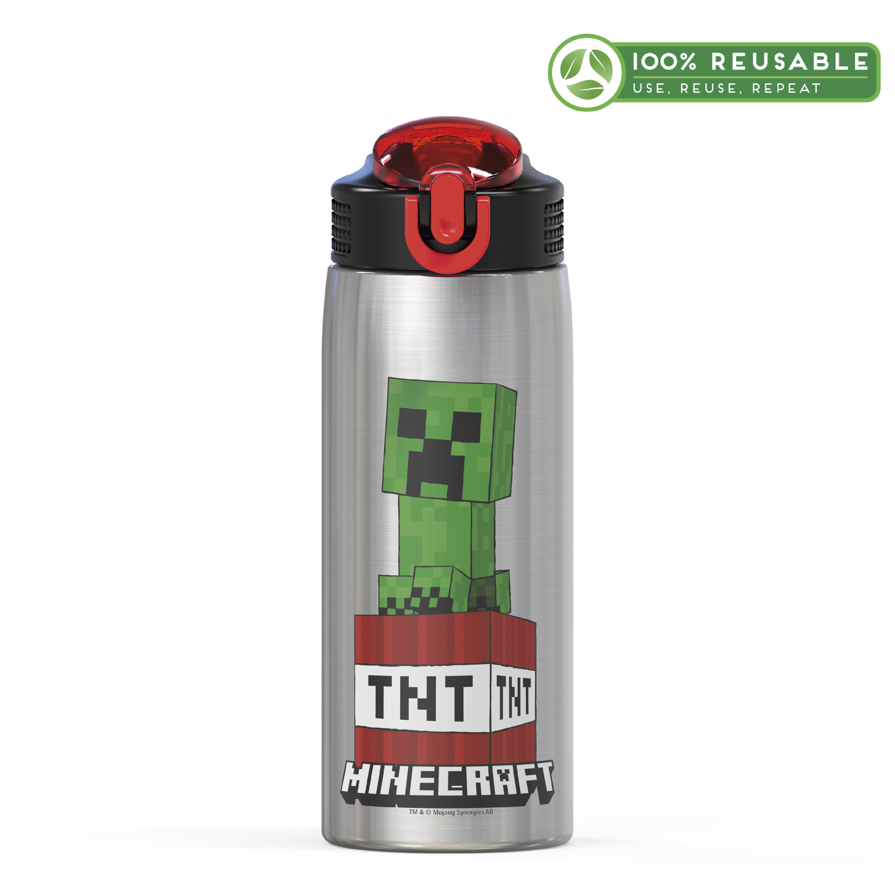 Minecraft 27 ounce Water Bottle, TNT and Creepers slideshow image 1