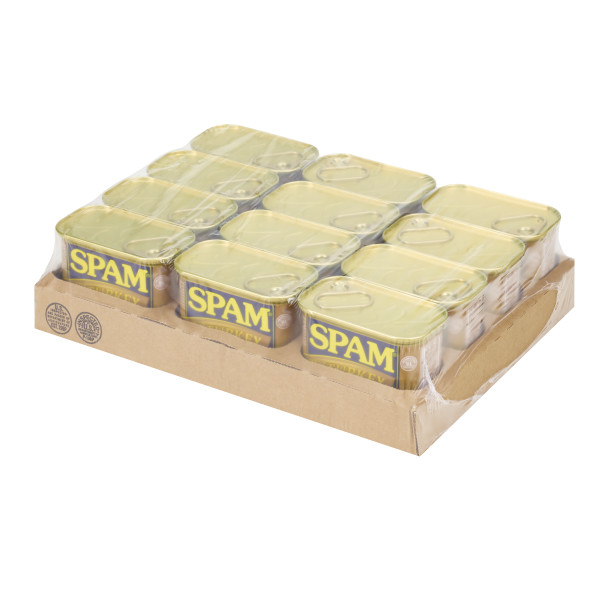 SPAM(r) Turkey, 12-12oz. . C1RA - Front Right Closed Case (Hi Res)