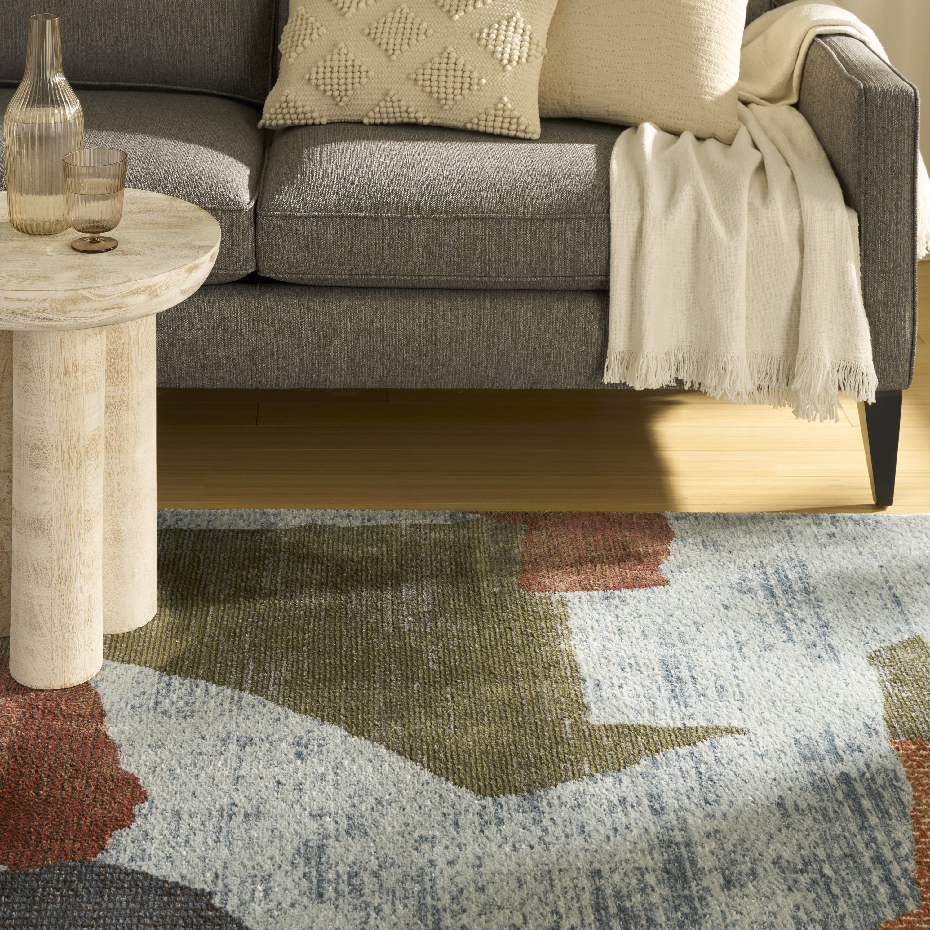 Nourison Nordic 8' x 10' Blue Multicolor Modern Indoor Rug