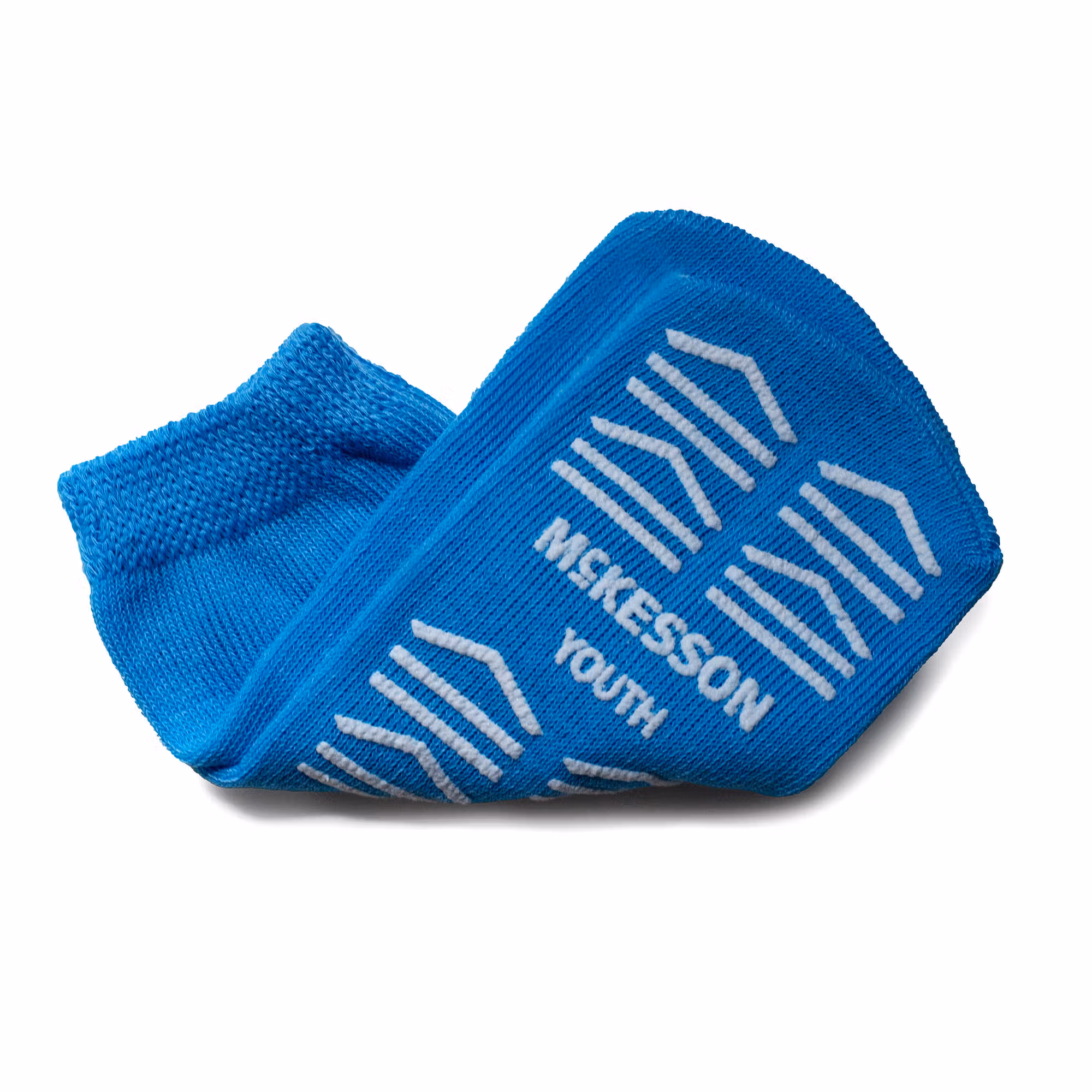 McKesson Slipper Socks, Single Tread, Youth Size, Light Blue