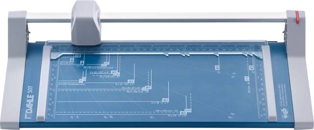 The Dahle 507 Personal Rotary Trimmer is self-sharpening, precise, and ideal for trimming paper and photographs.