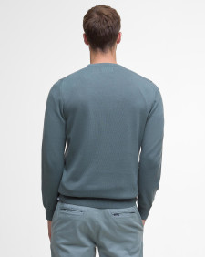 Pima Cotton Crew Neck Jumper Vintage Teal