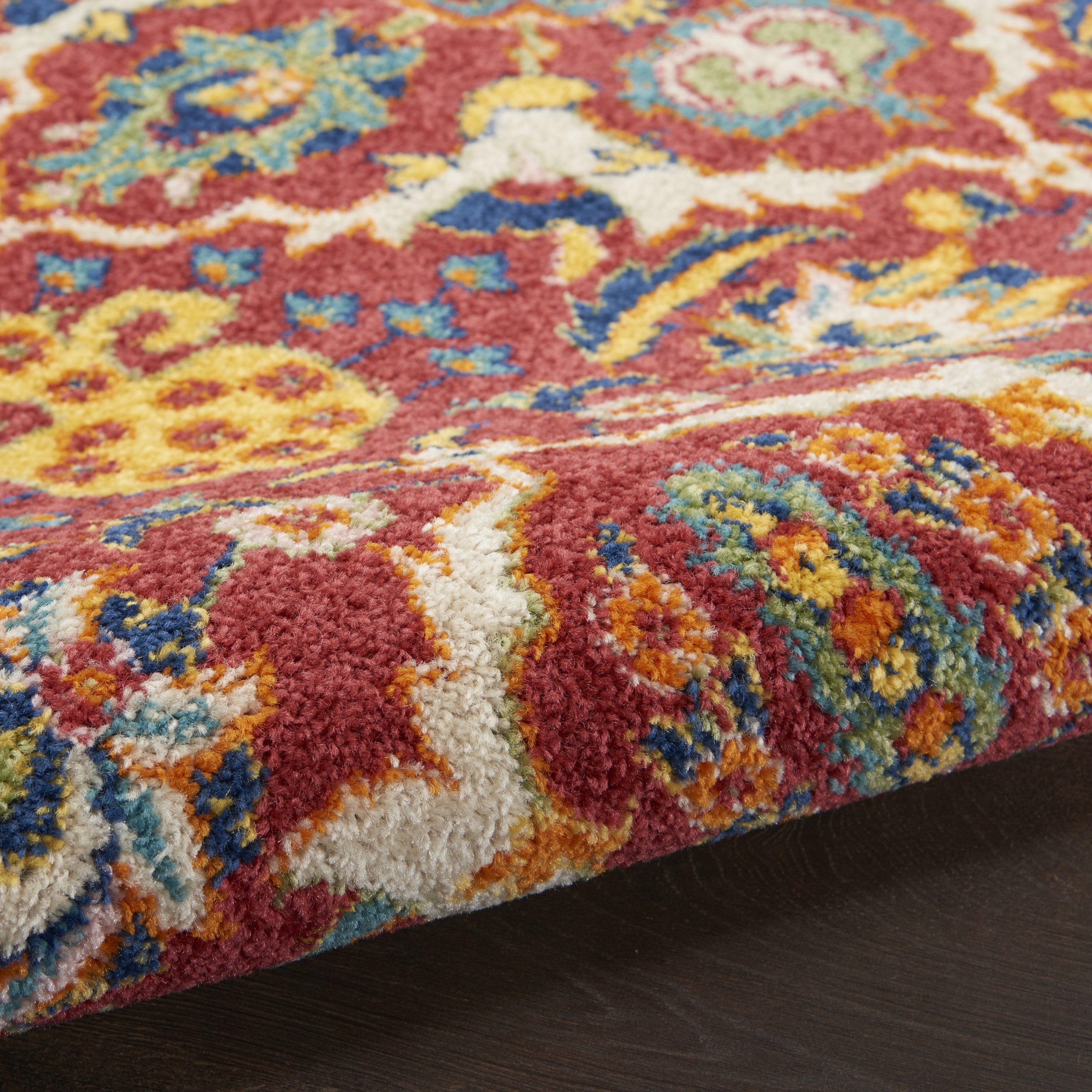 Nourison Allur 4' x 6' Red Multicolor Bohemian Indoor Rug