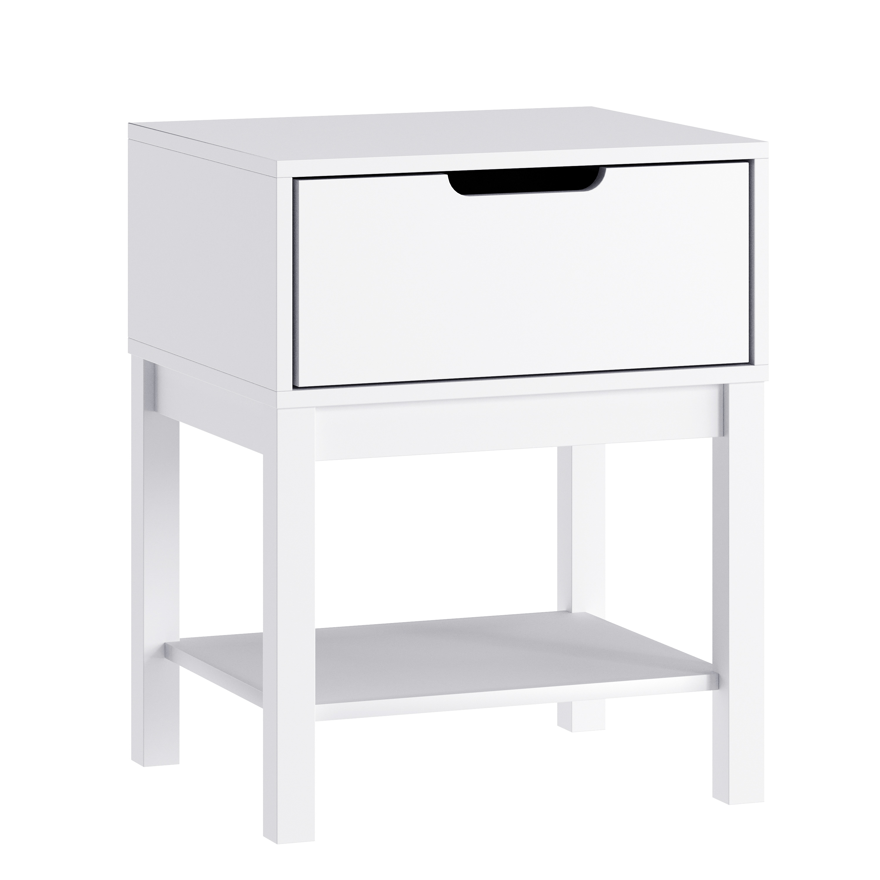 Samuel Kids Single-Drawer Night Stand with Gray Solid Wood Frame, Side Table ... - Picture 13 of 21