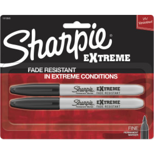 Extreme Permanent Markers, 2-Pack, Black
