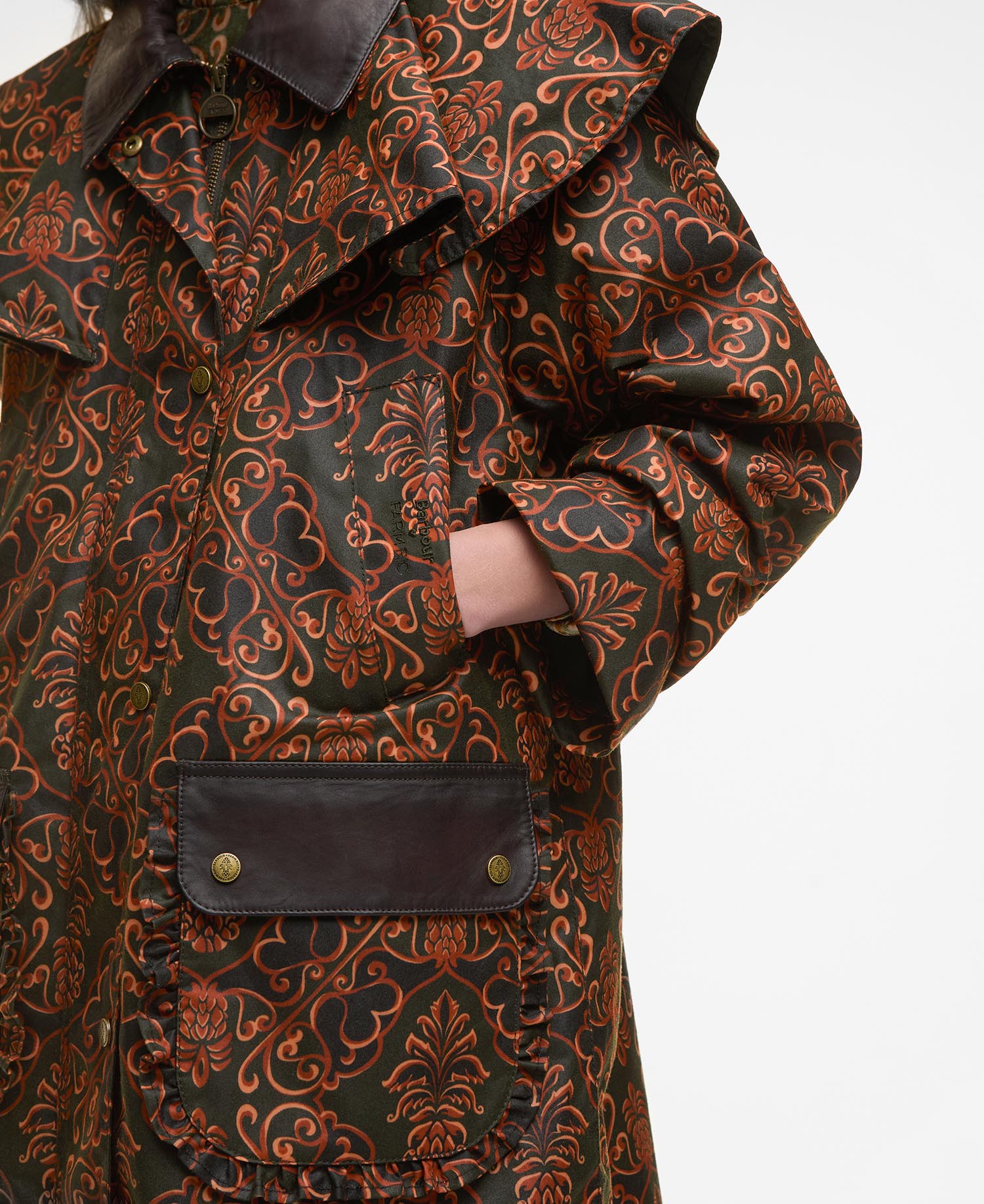 Barbour FARM Rio Luana Waxed Jacket image number 4