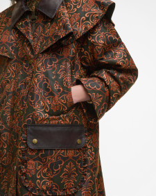 Barbour FARM Rio Luana Waxed Jacket Pineapple/Green Heart Print