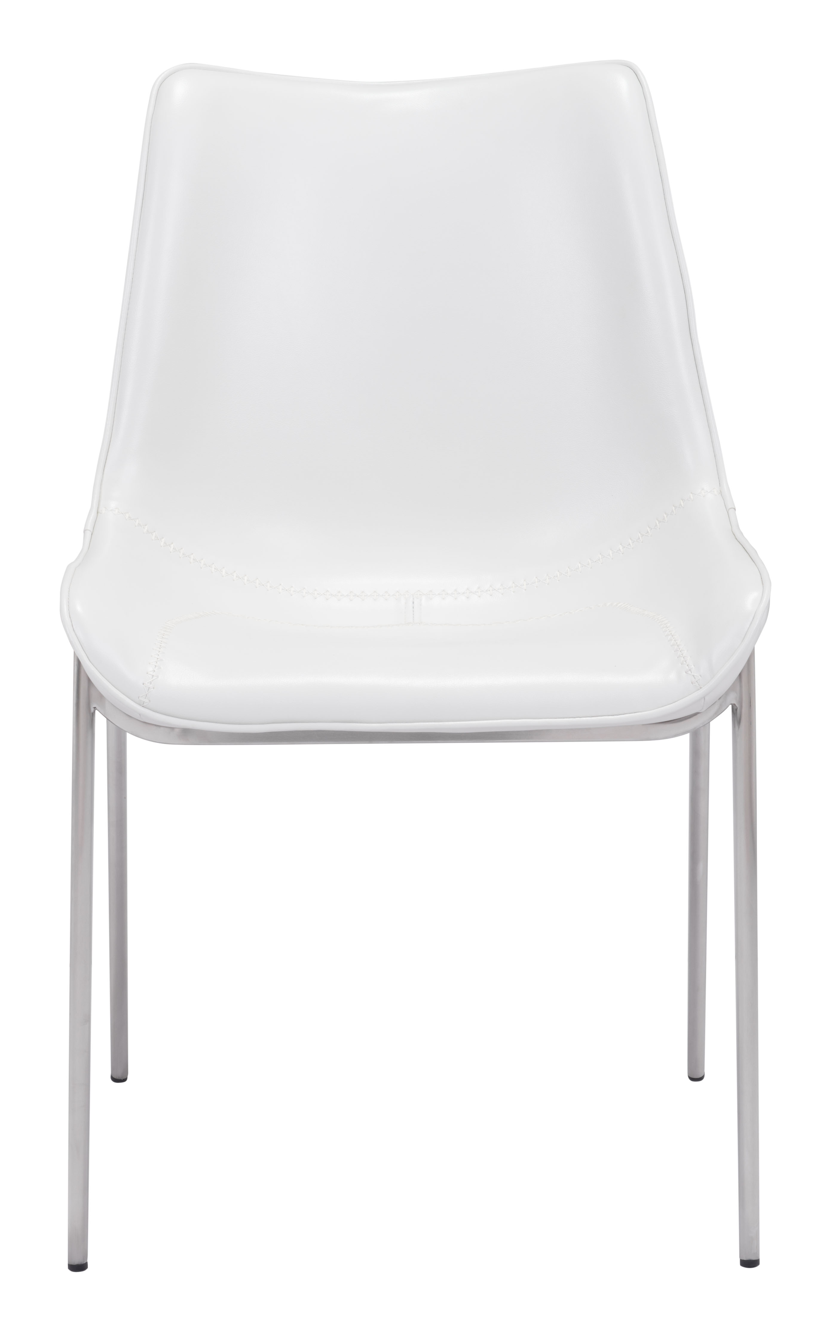 Magnus Dining Chair (Set of 2) White & Silver product image