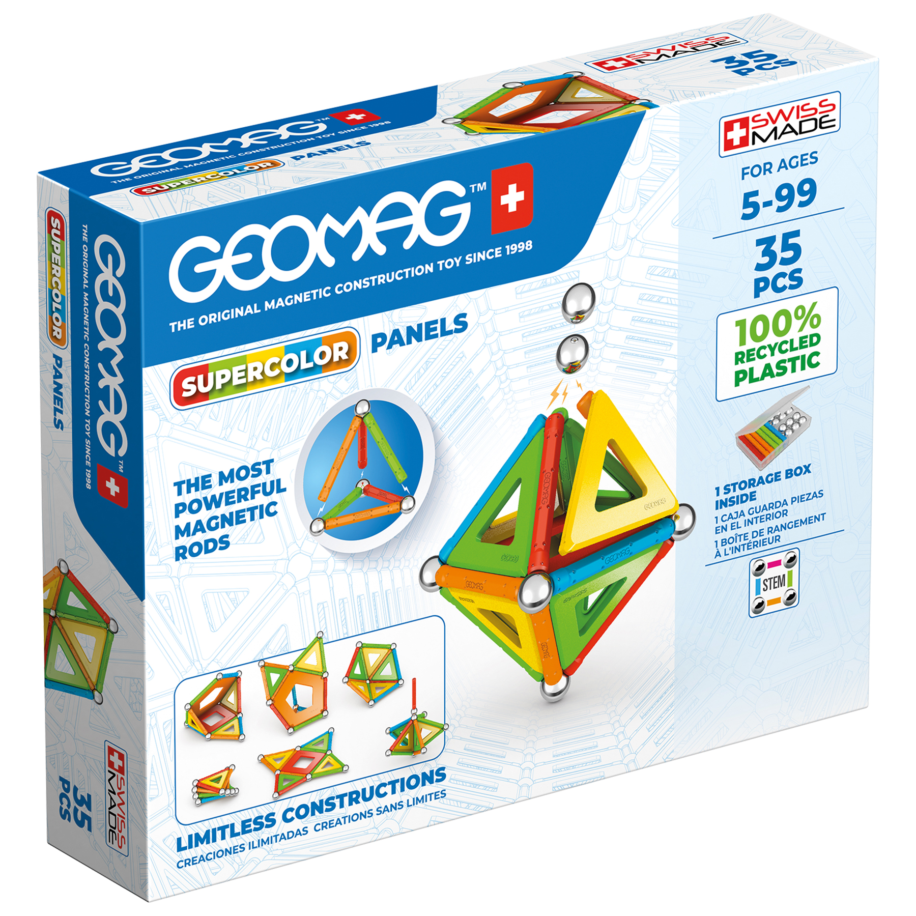 Geomag Supercolor Recycled, 35 Pieces image number null
