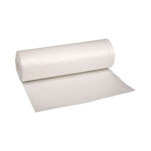 Boardwalk,  LLDPE Liner, 33 gal Capacity, 33 in Wide, 39 in High, 0.6 Mils Thick, White