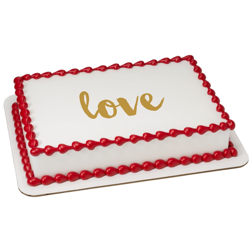 Image Cake Gold Love