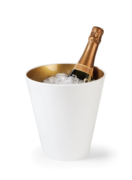 Seau à champagne en plastique bicolore de 19 cm