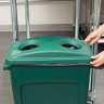 Rubbermaid Commercial, Slim Jim, Recycling Station Bottle/Can Top, Rectangle, Resin, 23 gal, Green, Receptacle Lid