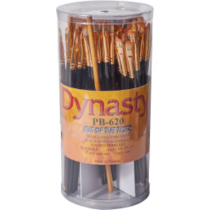 Eye of the Tiger Filbert and Angle Brush Canister, 72 Brushes