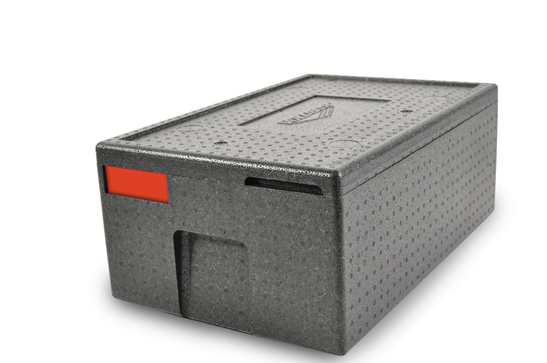 Full Size EPP insulated carrier with lid for 6" deep food pans, black, 1-Series