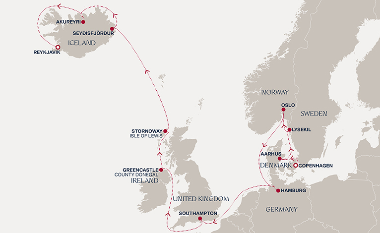Itinerary map