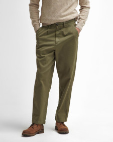 Pantaloni in tessuto stretch lavato dalla vestibilità comoda 