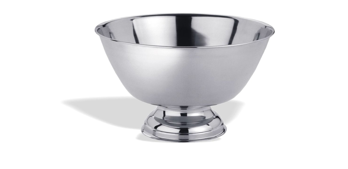 Cubitera tipo ensaladera de 40 centímetros en acero inoxidable