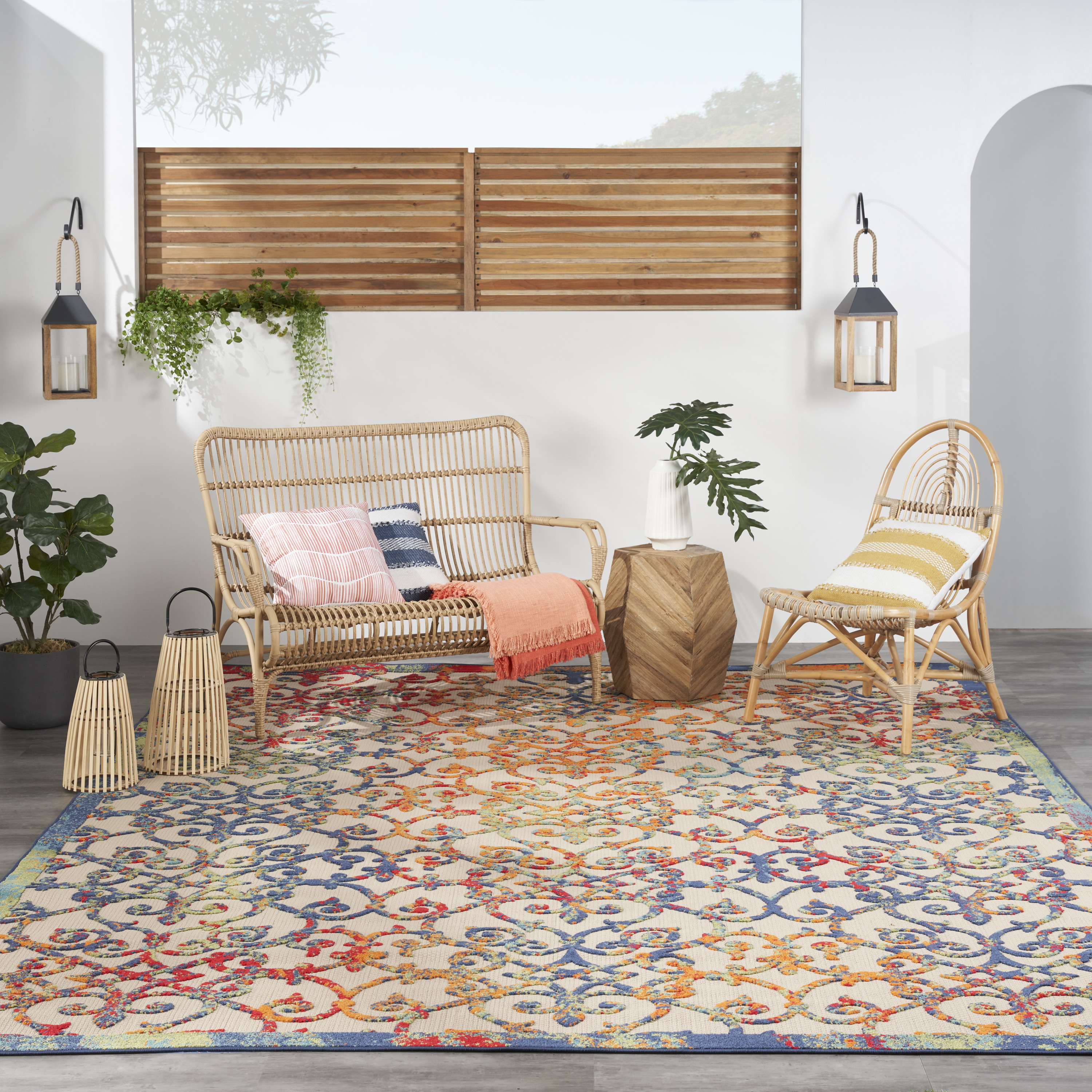 Nourison Aloha 9' x 12' Multicolor Contemporary Rug