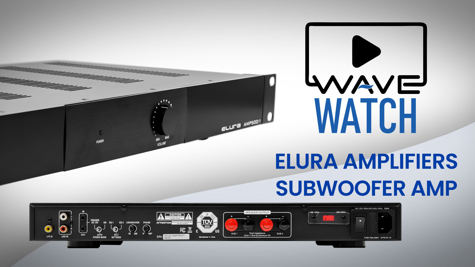 Elura Amplifiers: Mono Subwoofer Amplifier AMP500/1