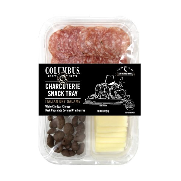 COLUMBUS(r) Italian Dry Salame Snack Tray 8/3.2oz . C1CB - Front Center Inner Pack (Hi Res)