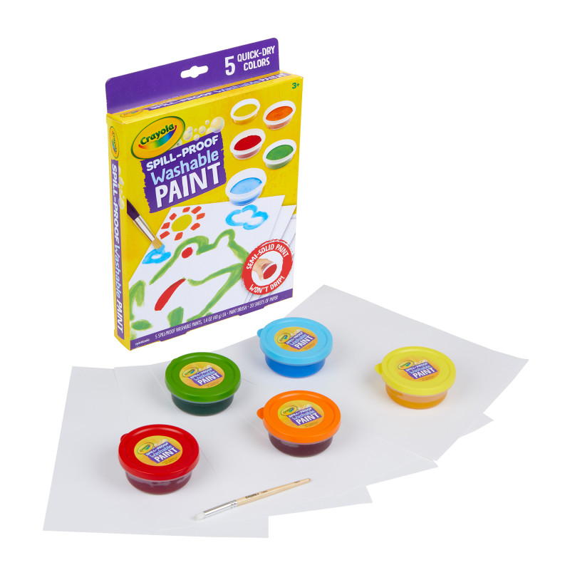 Spill-Proof Washable Paint Kit