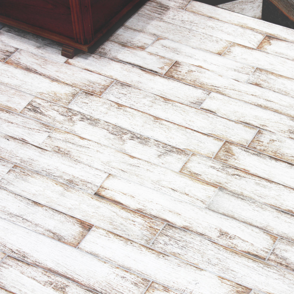 Bora White 3-1/8 in. x 17-1/2 in. Porcelain Floor and Wall Tile