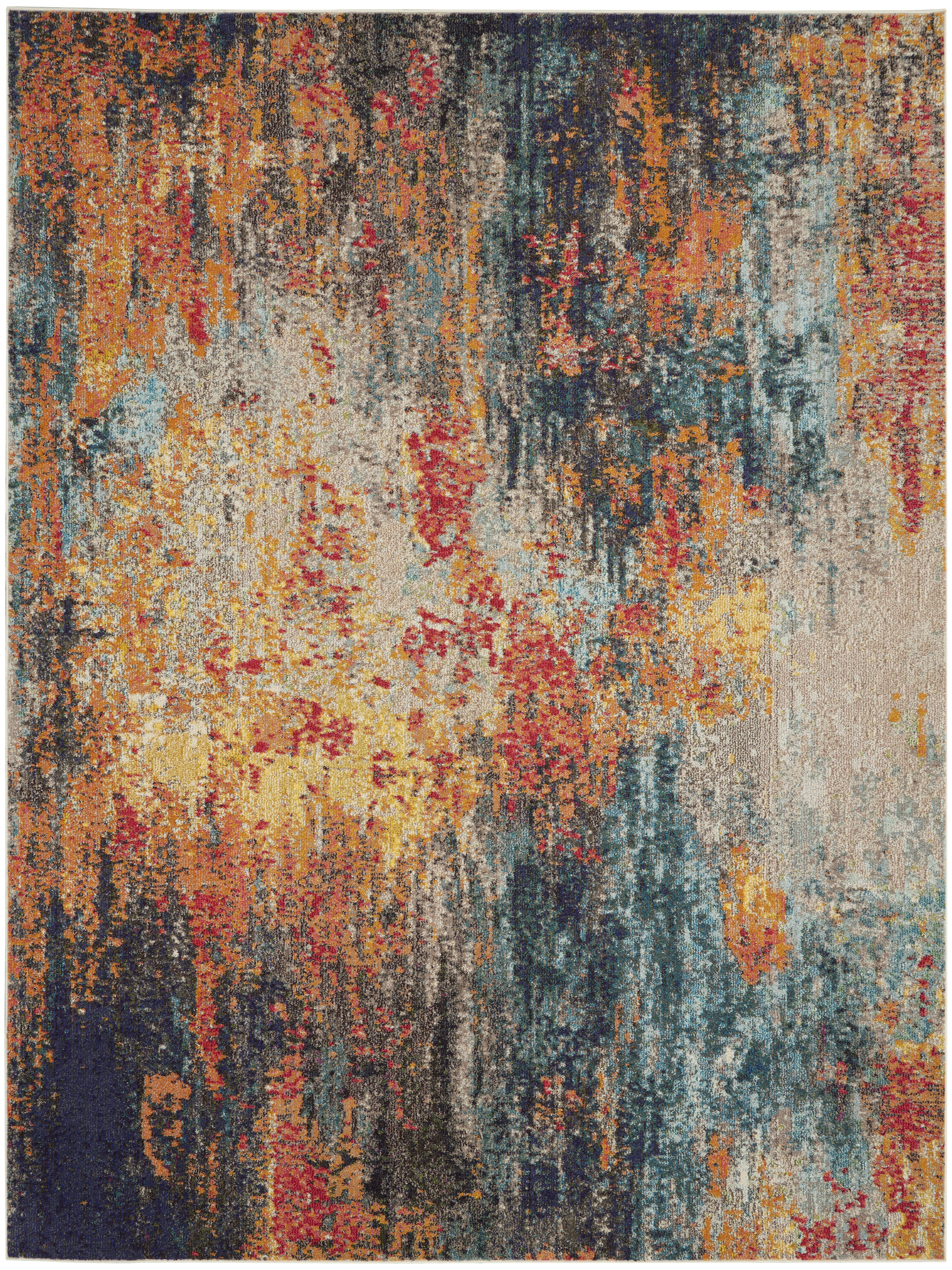 Nourison Celestial 6'7" x 9'7" Multicolor Modern Indoor Rug