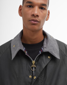 Barbour x Flower Mountain Oversized Transport Waxed Jacket Charcoal