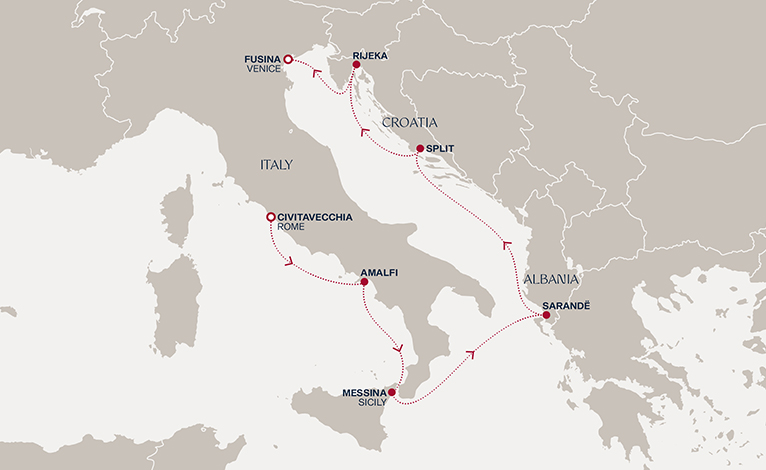Itinerary map