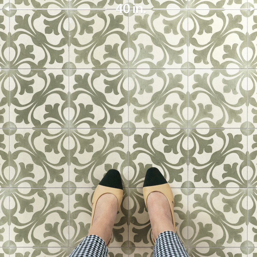 Sample – Kings Nouveau Sage Ceramic Floor and Wall Tile