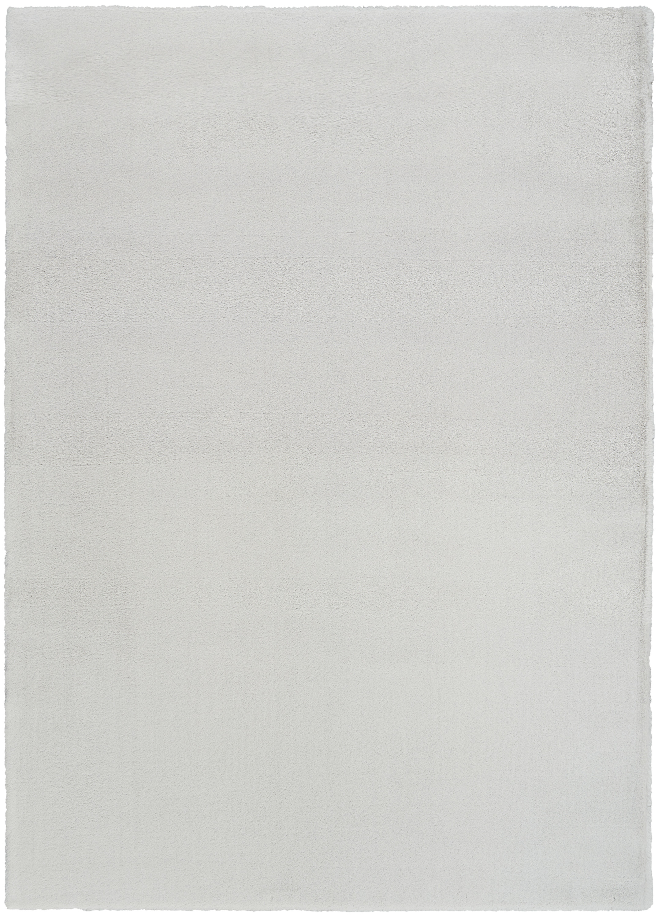 Nourison Soft Plush Rabbit Fur 4' x 6' Silver Contemporary Indoor Rug